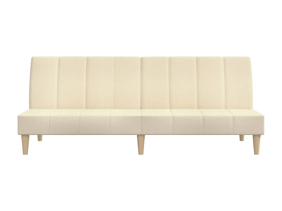 Sofá-cama de 2 lugares tecido cor creme