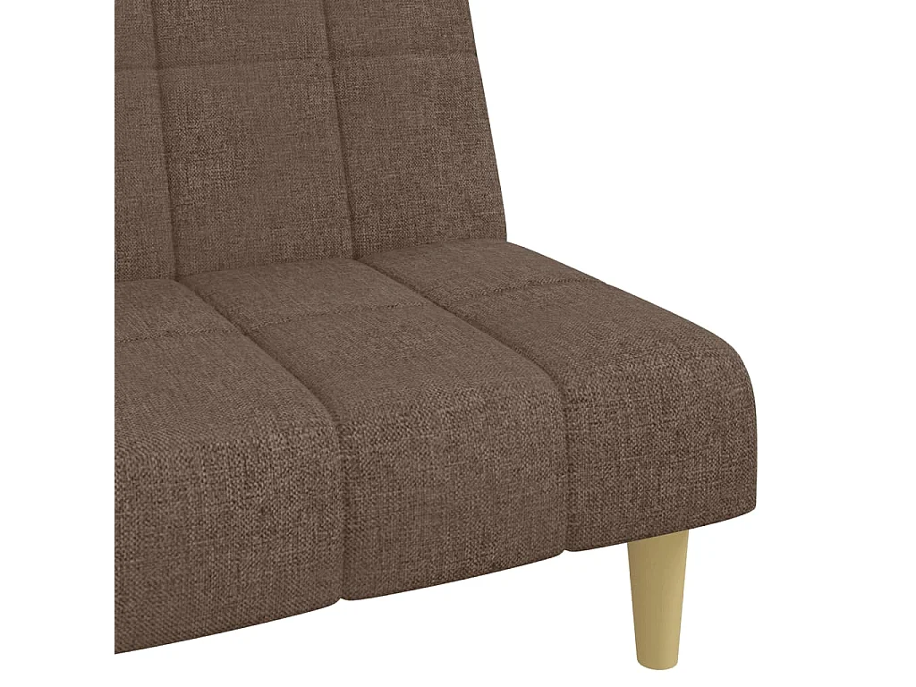Schlafsofa 2-Sitzer Taupe Stoff