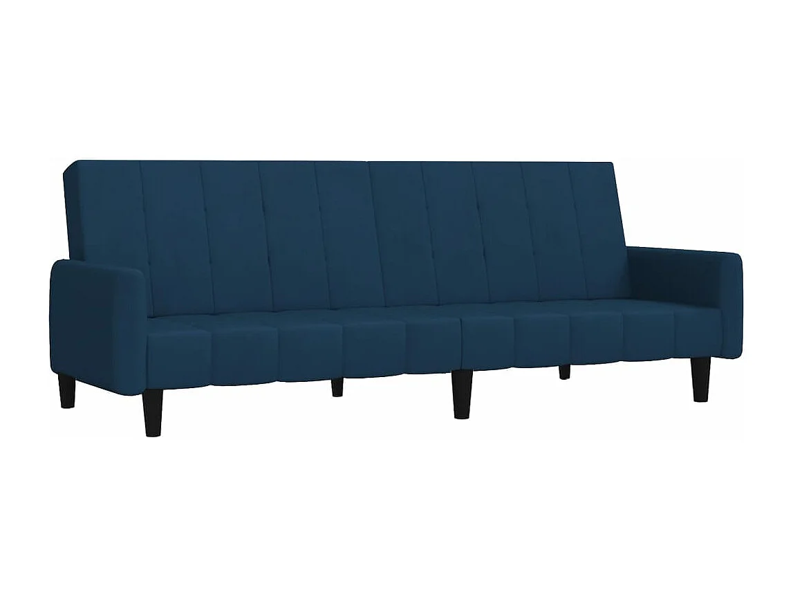 Schlafsofa 2-Sitzer Blau Samt