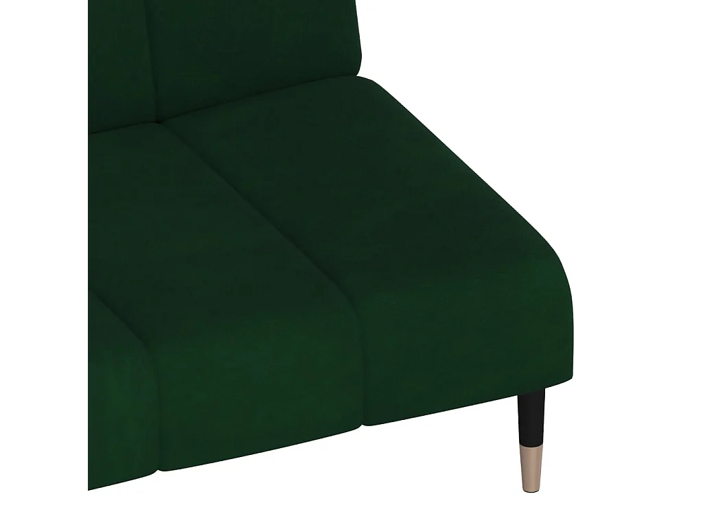 Canapé-lit à 2 places vert foncé velours