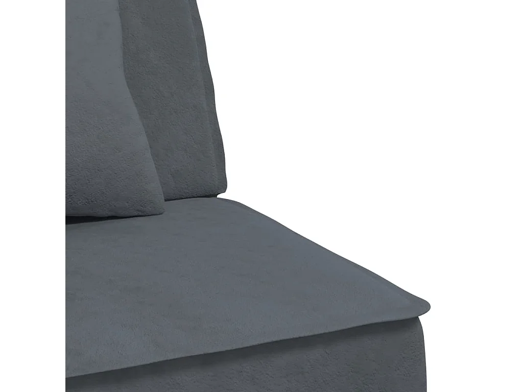 Canapé-lit en forme de L gris 255x140x70 cm velours