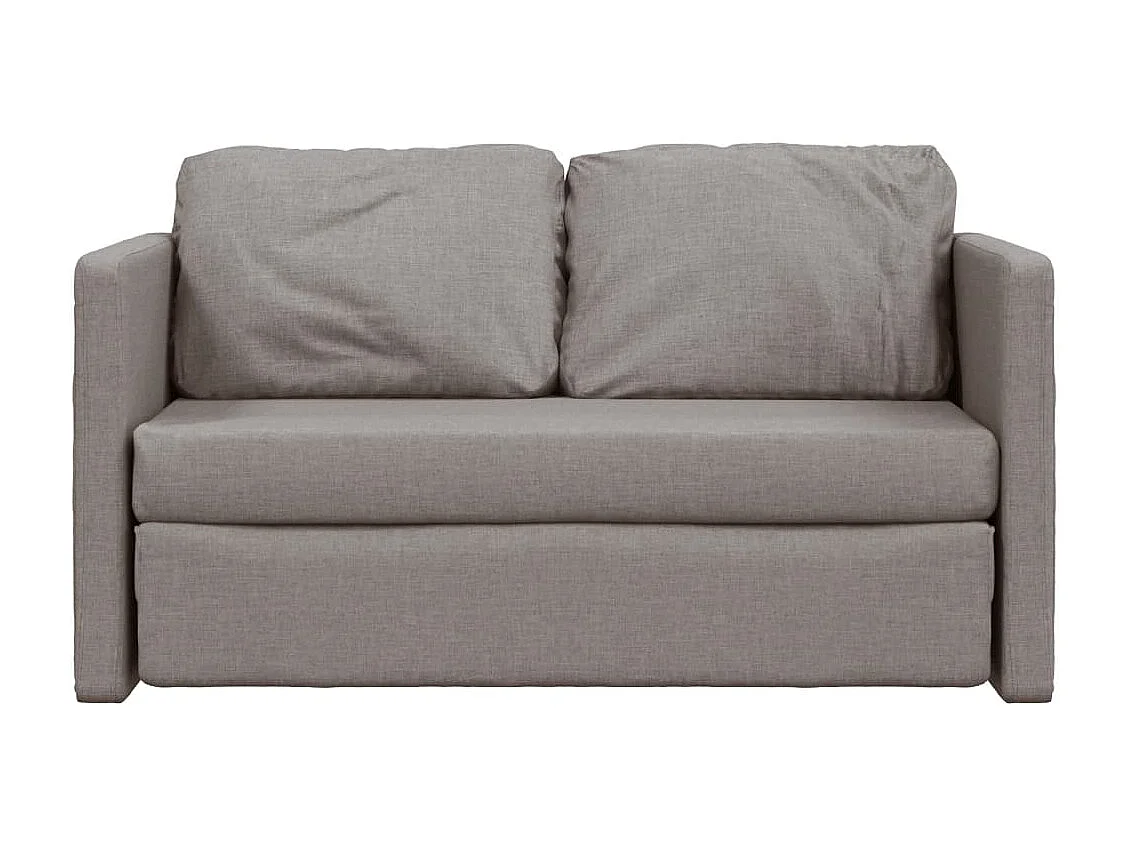 Divano Letto da Terra 2 in 1 Tortora 112x174x55 cm Tessuto