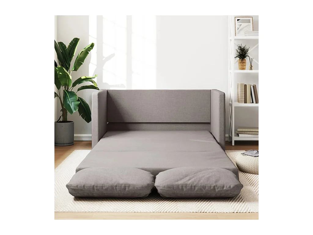 Canapé-lit 2 en 1 taupe 112x174x55 cm tissu