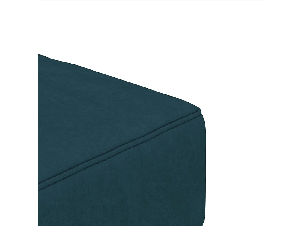 Sofá-cama 2 lugares com duas almofadas veludo azul