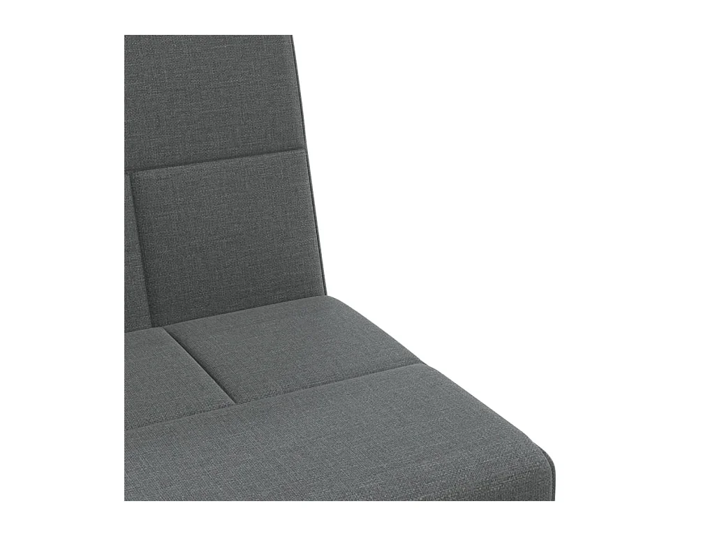 Slaapbank L-vormig 255x140x70 cm stof donkergrijs