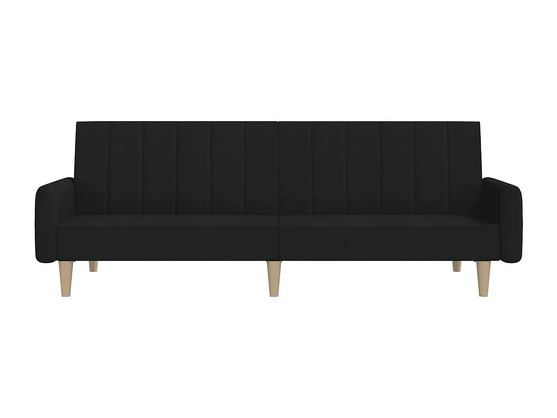 Sofá cama de 2 plazas tela negro