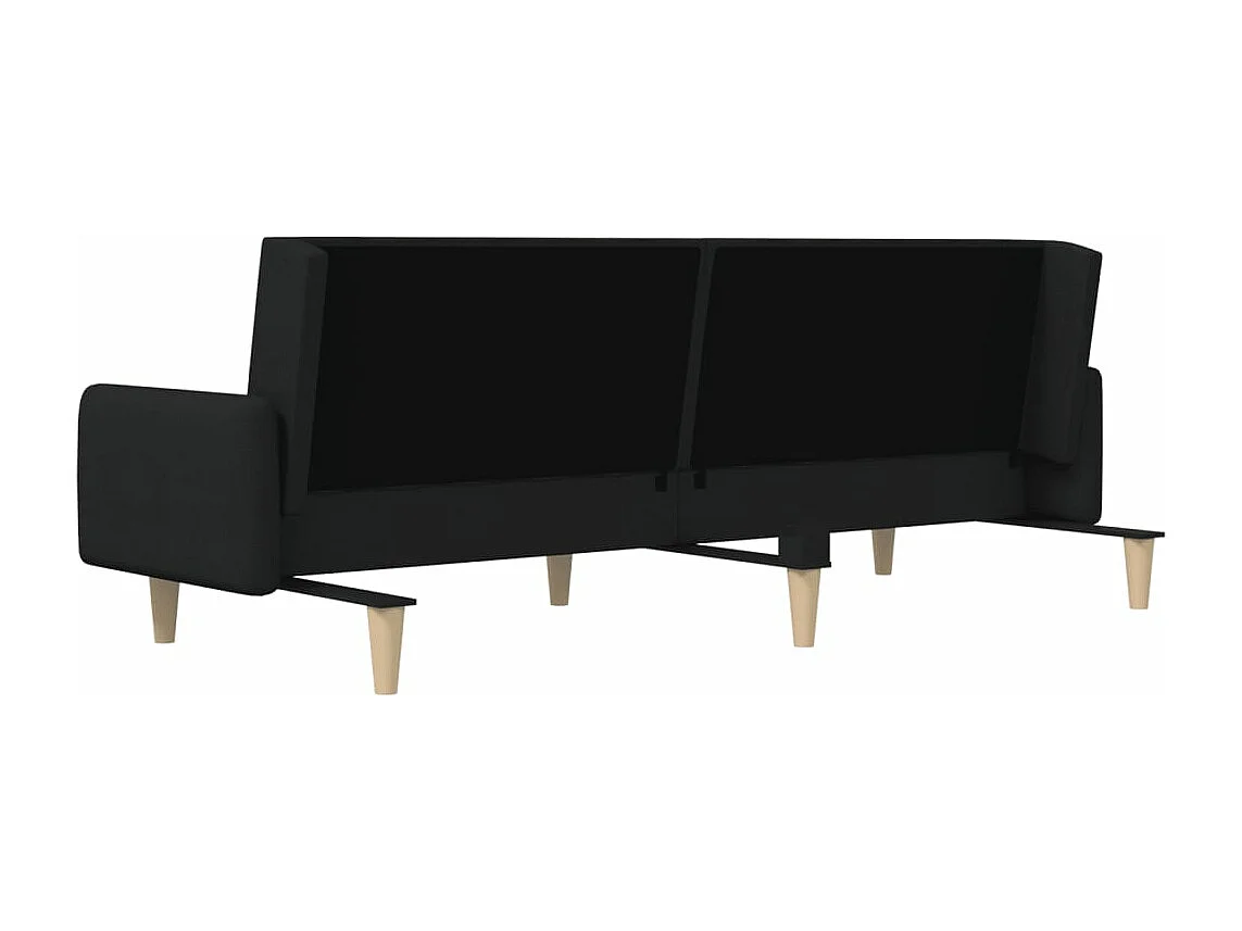 Sofá cama de 2 plazas tela negro