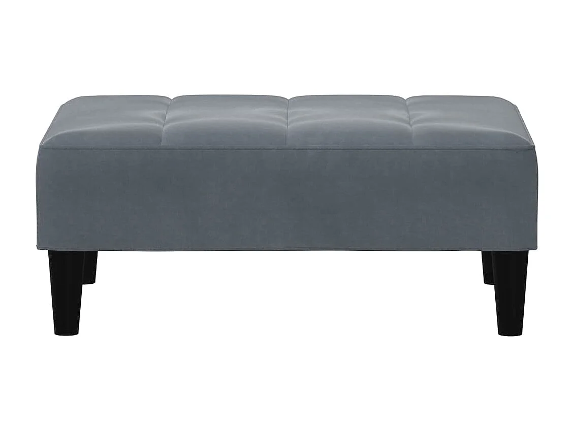 Sofá-cama 2 lugares c/ apoio de pés veludo cinzento-escuro