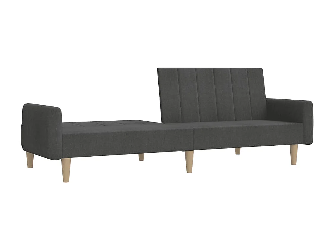 Sofá cama de 2 plazas tela gris oscuro