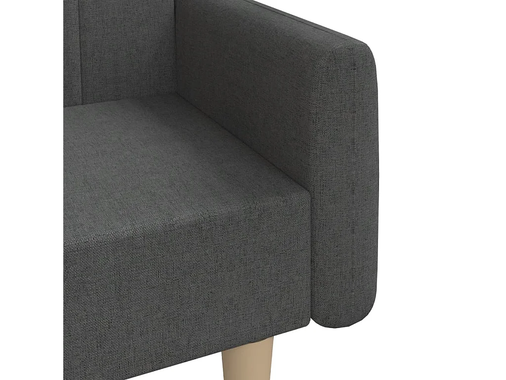 Sofá cama de 2 plazas tela gris oscuro