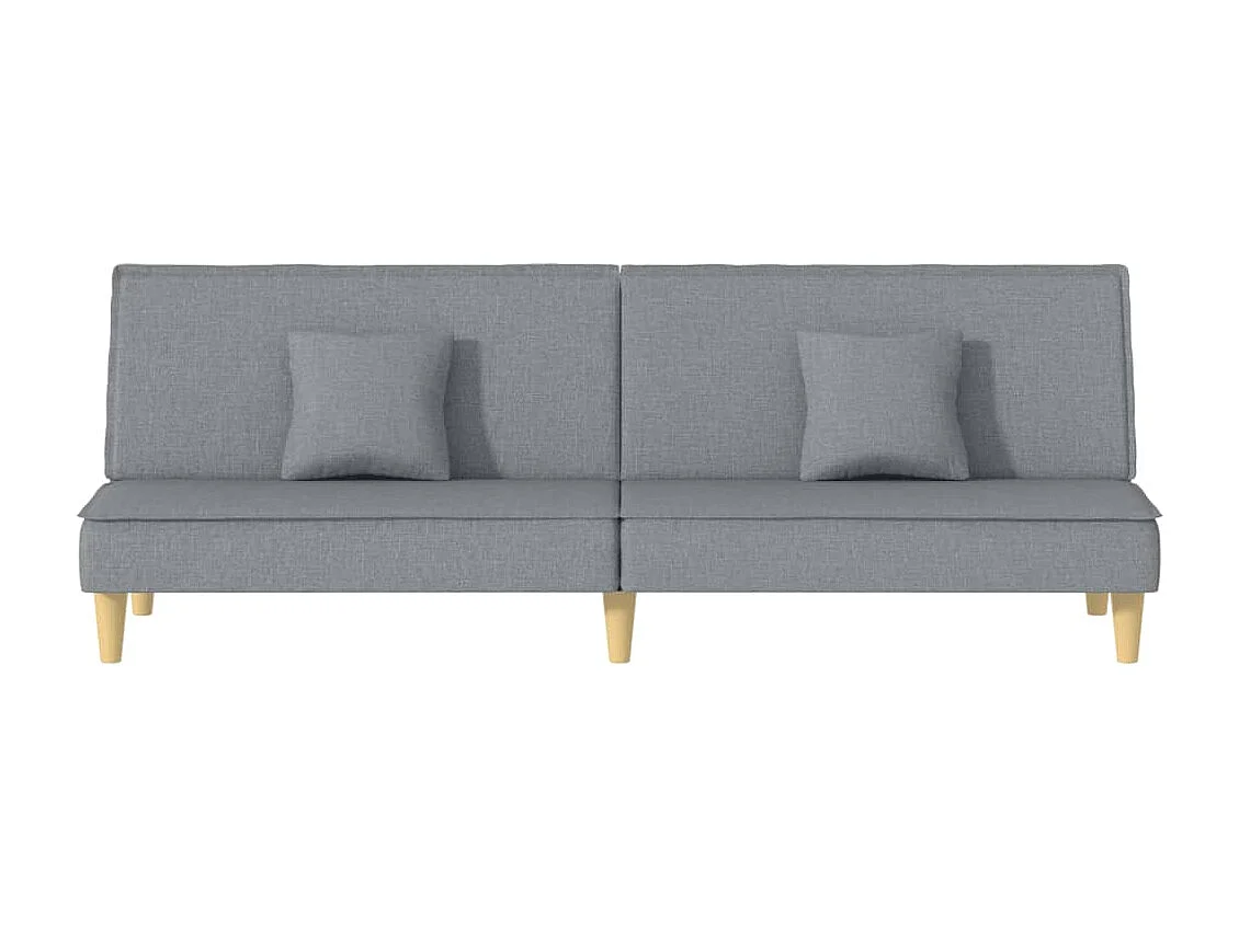 Divano Letto Grigio Chiaro in Tessuto