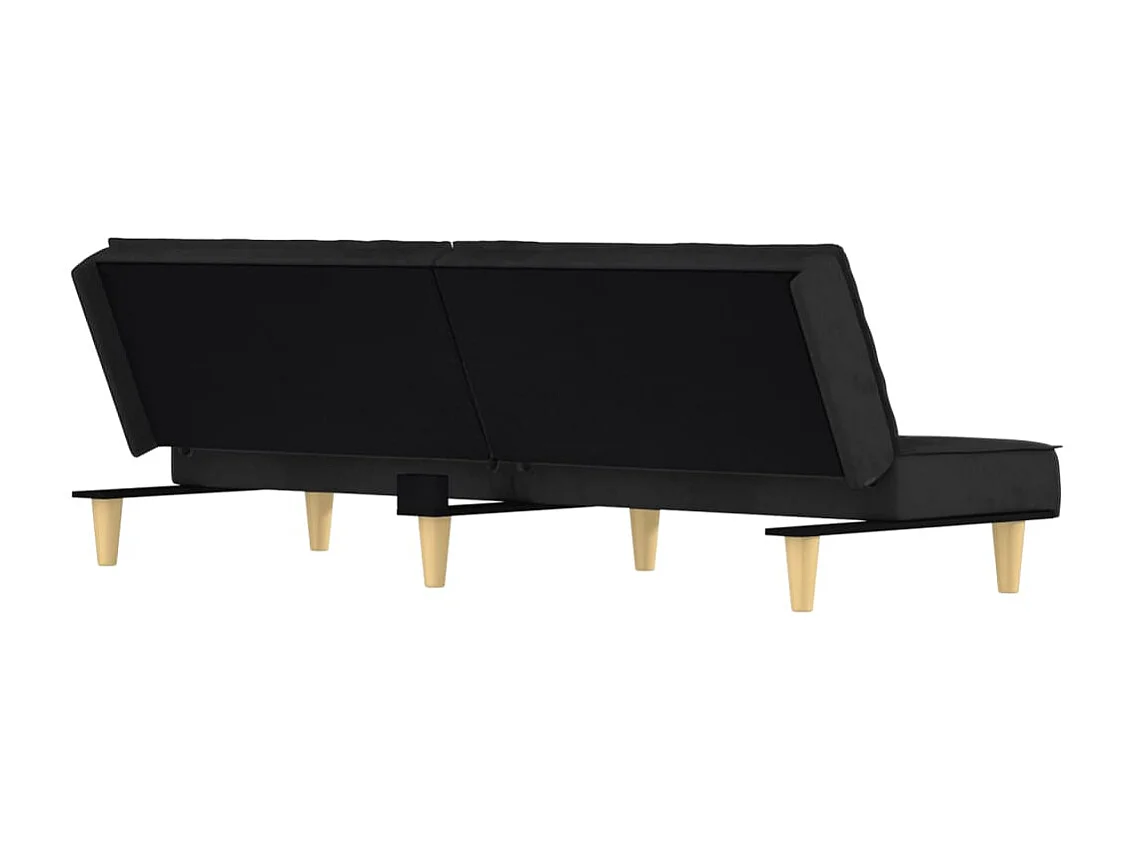 Sofá cama de tela negro