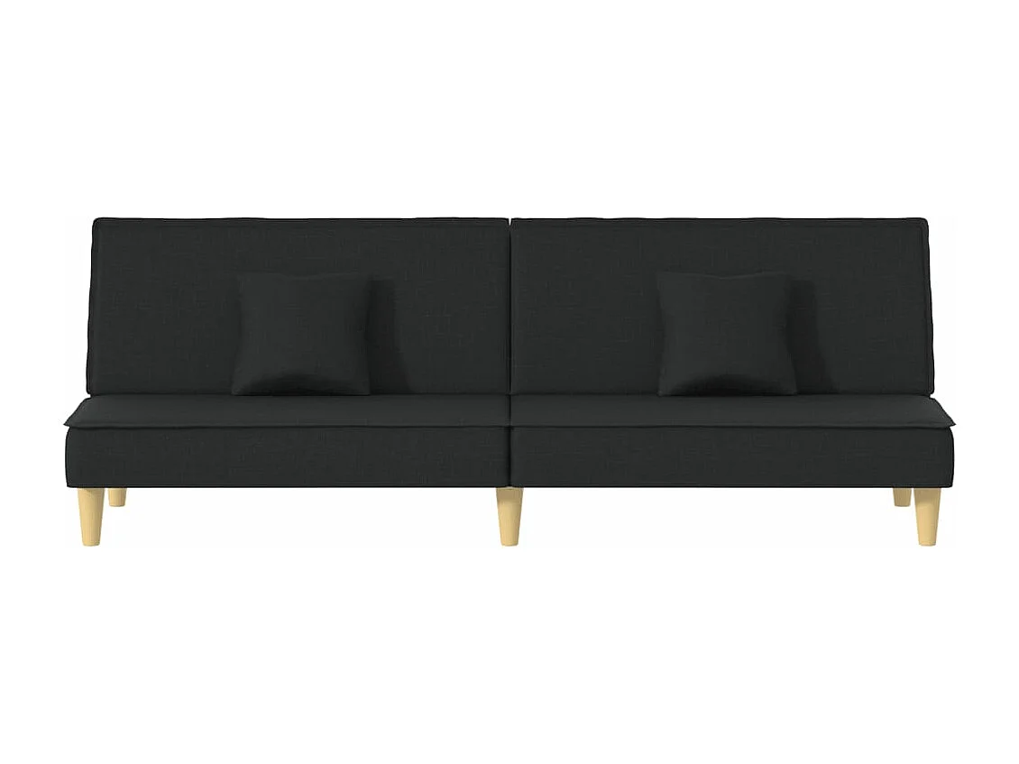 Sofá cama de tela negro