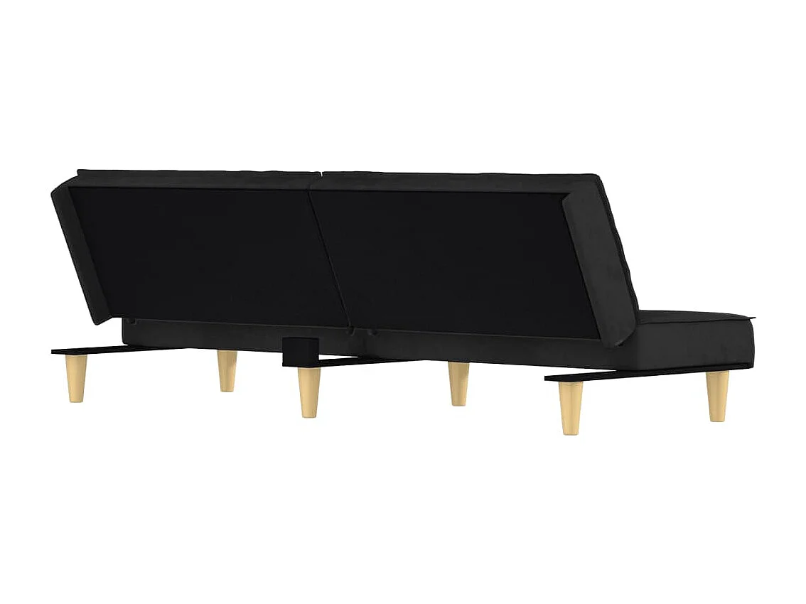 Sofá cama de tela negro