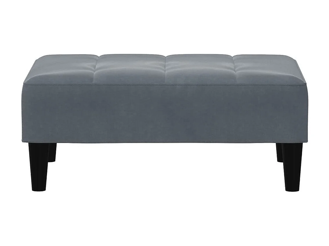 Sofá-cama 2 lugares c/ apoio de pés veludo cinzento-escuro