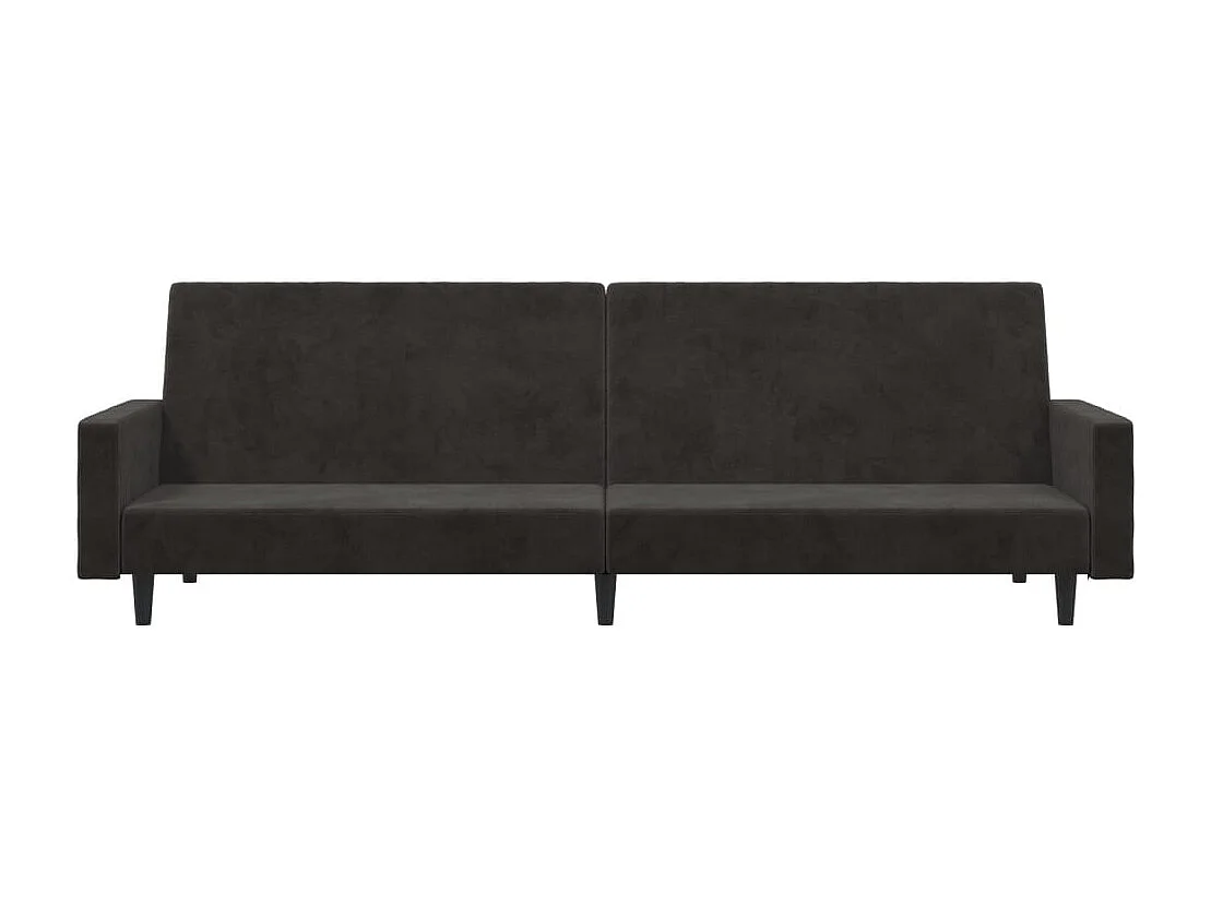 Sofá cama de 2 plazas terciopelo gris oscuro