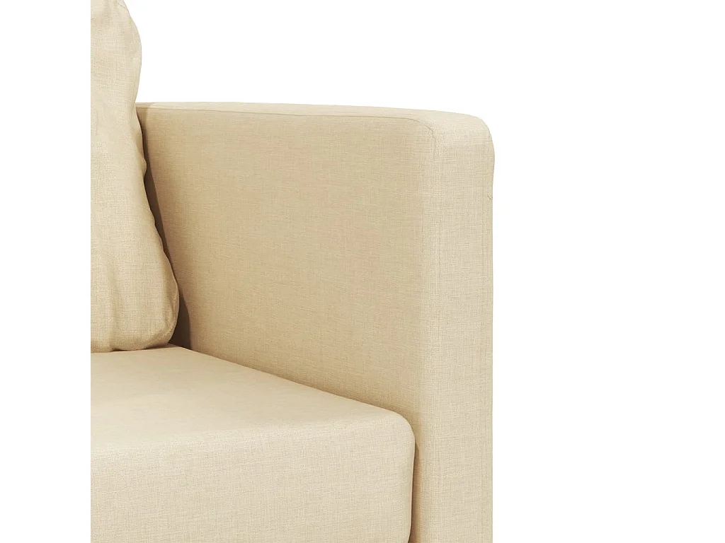 Sofá-cama sem pés 112x174x55 cm tecido cor creme