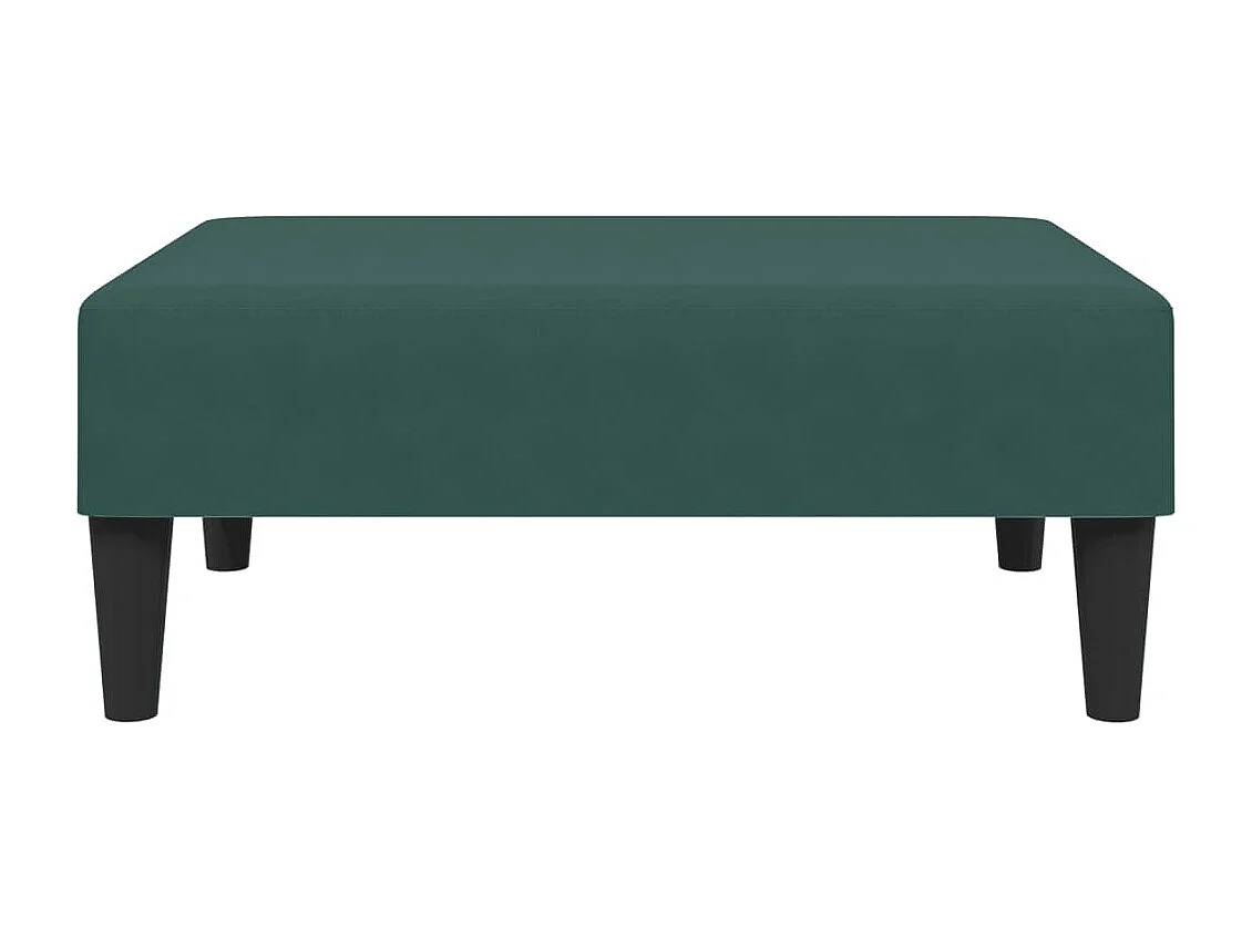 Sofá-cama 2 lugares c/ apoio de pés veludo verde-escuro