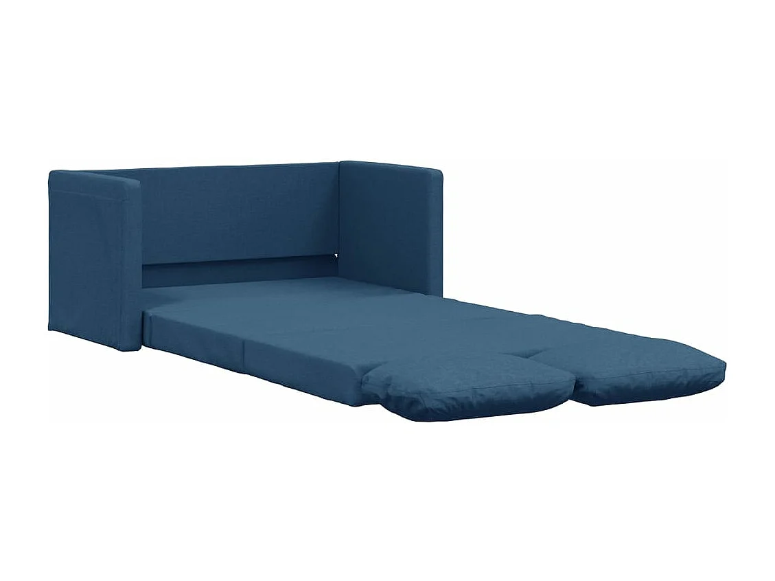 Slaapbank vloermodel 2-in-1 112x174x55 cm stof blauw