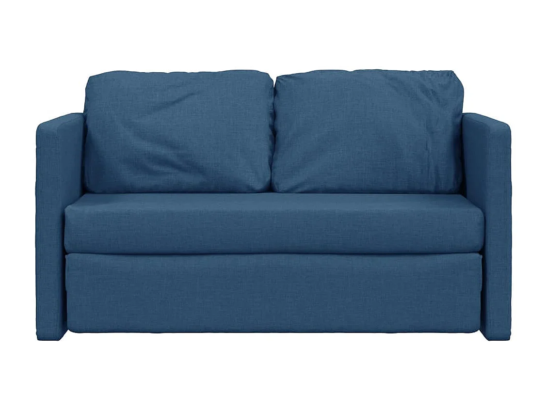 Slaapbank vloermodel 2-in-1 112x174x55 cm stof blauw