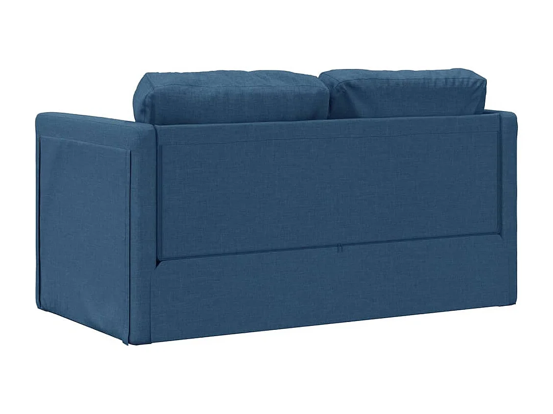 Slaapbank vloermodel 2-in-1 112x174x55 cm stof blauw