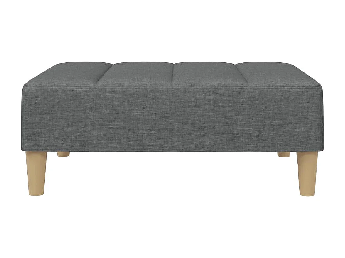 Sofá cama de 2 plazas con taburete tela gris oscuro