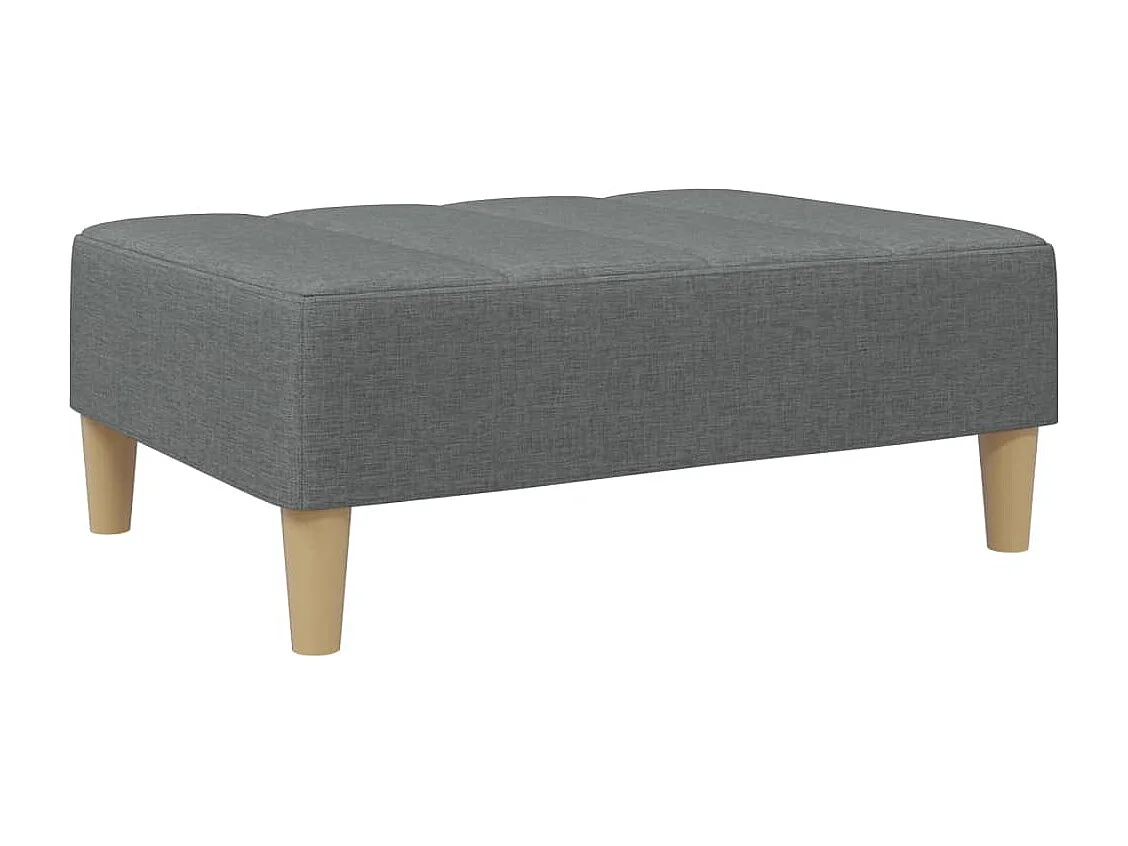 Sofá cama de 2 plazas con taburete tela gris oscuro