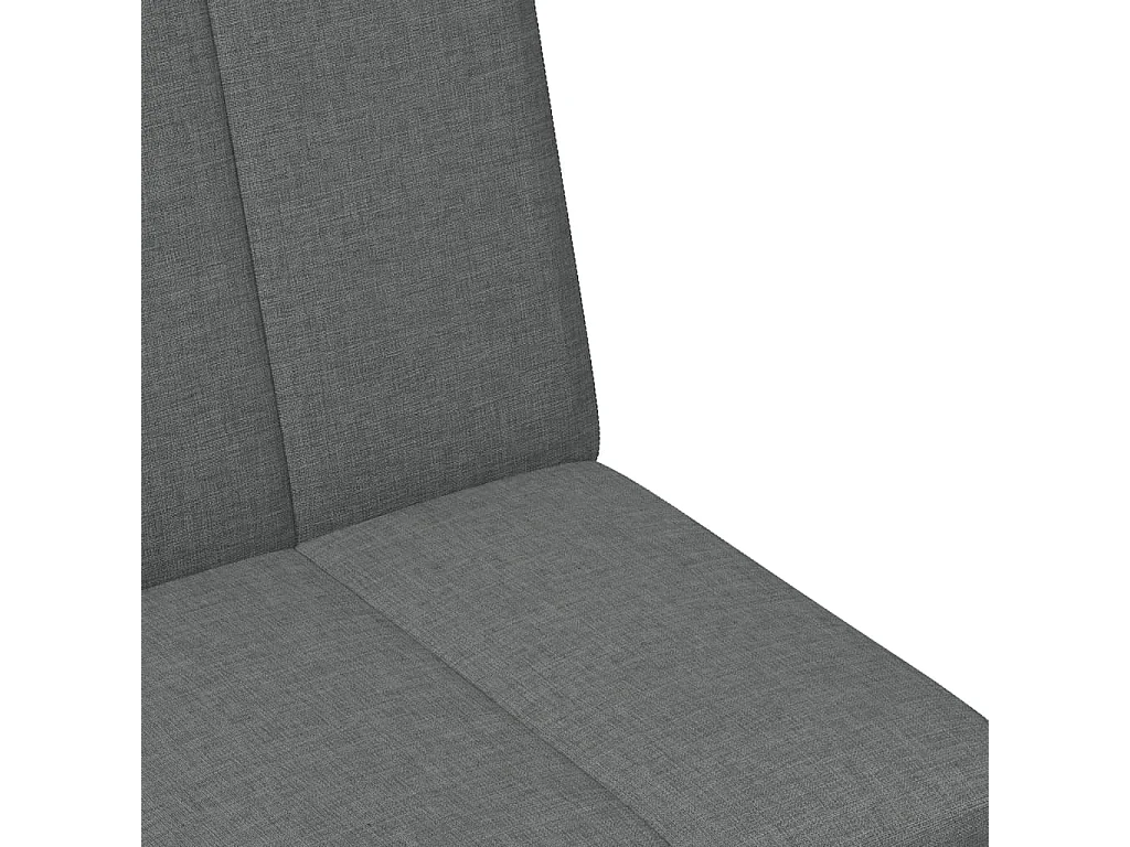 Sofá cama de 2 plazas con taburete tela gris oscuro