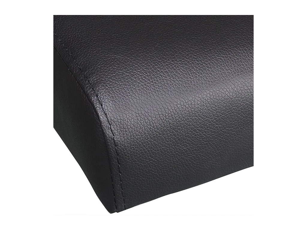 Sofá cama con dos cojines cuero artificial ajustable negro