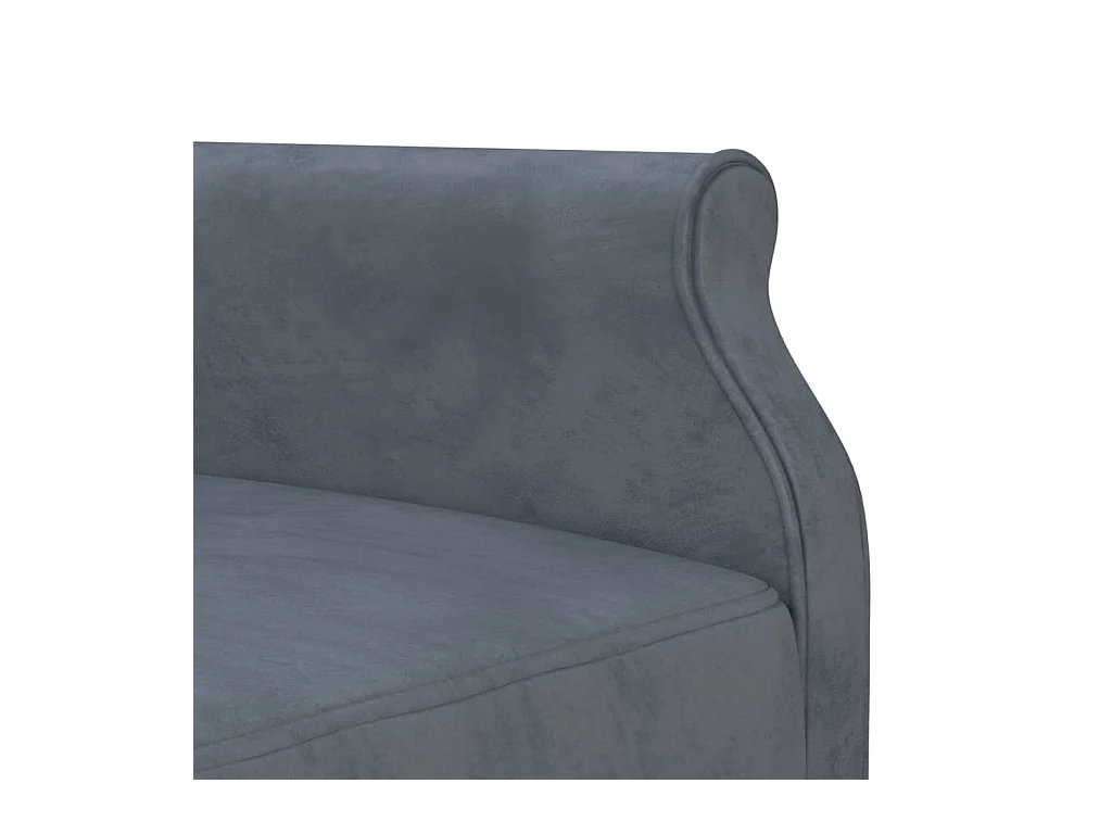 Divano Letto a L Grigio Scuro 271x140x70 cm in Velluto