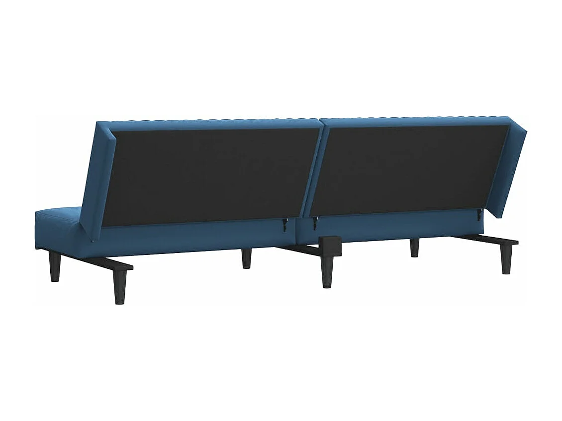 Slaapbank 2-zits fluweel blauw