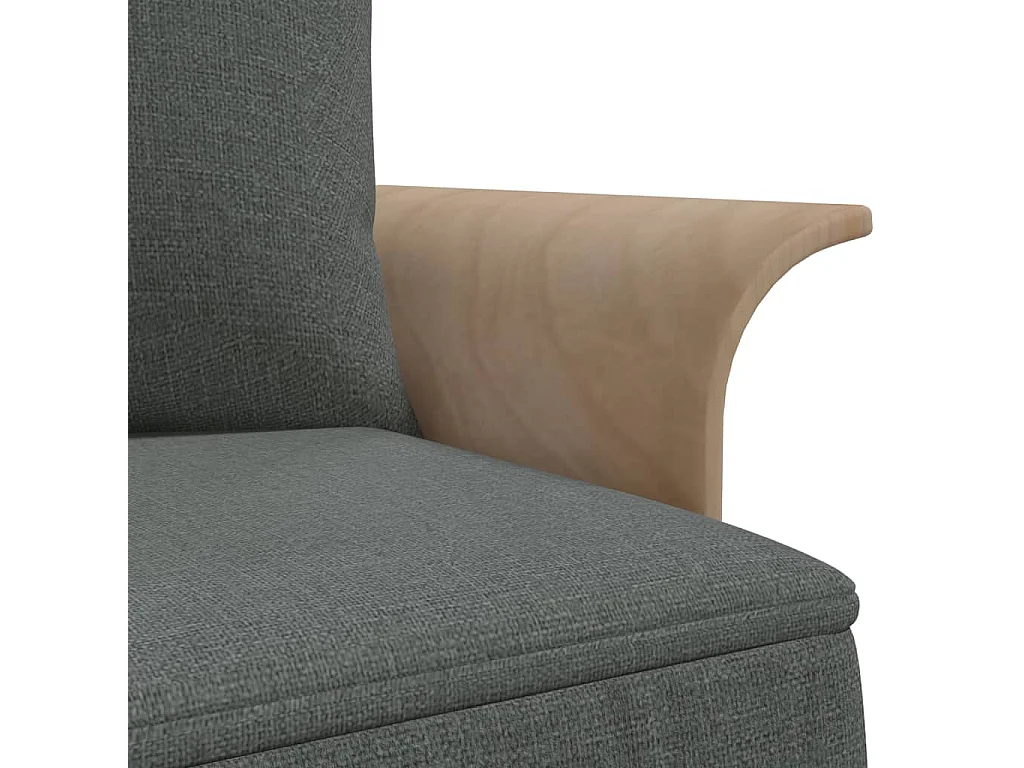 Sofá cama en forma de L tela gris oscuro 279x140x70 cm