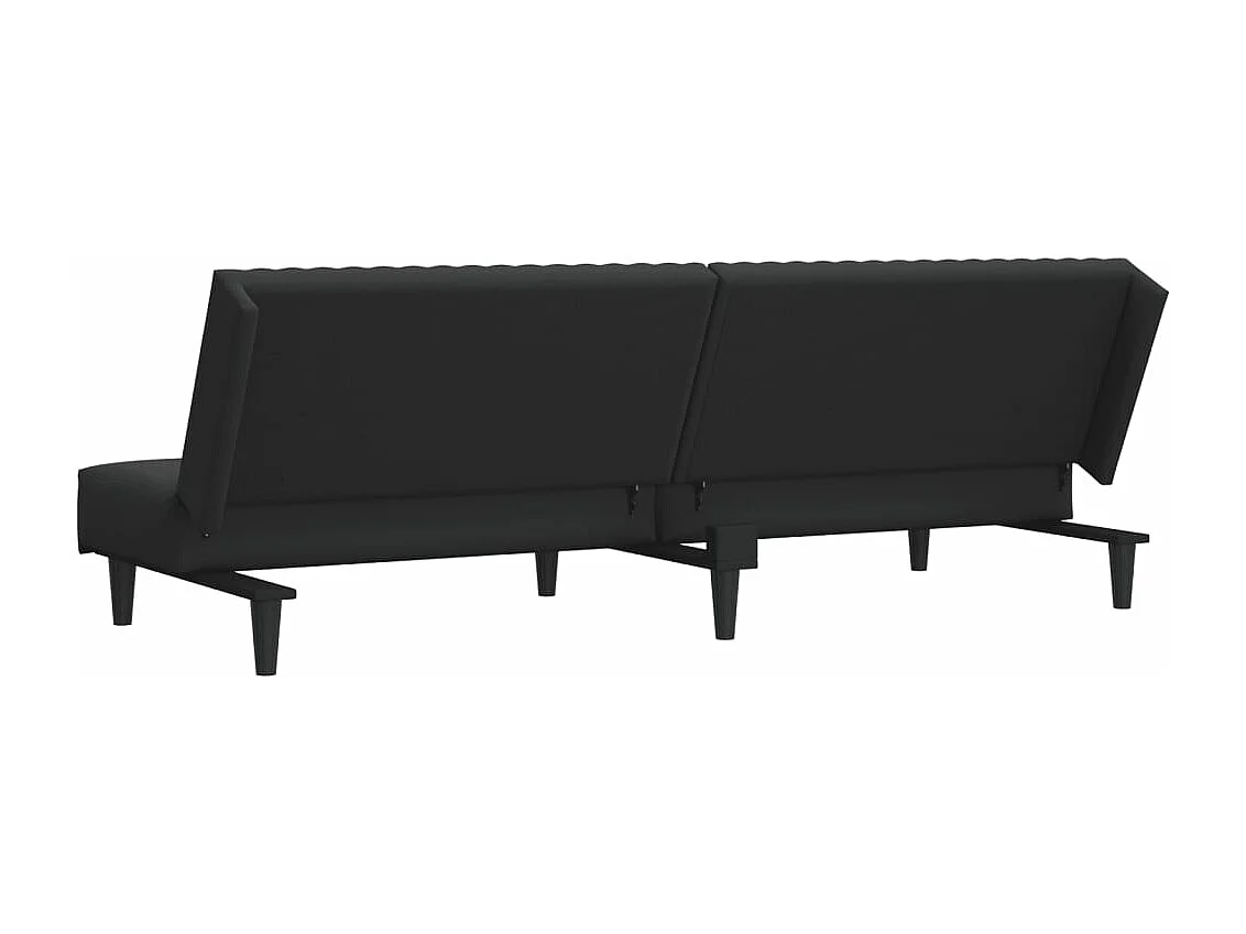 Canapé-lit 2 places noir velours