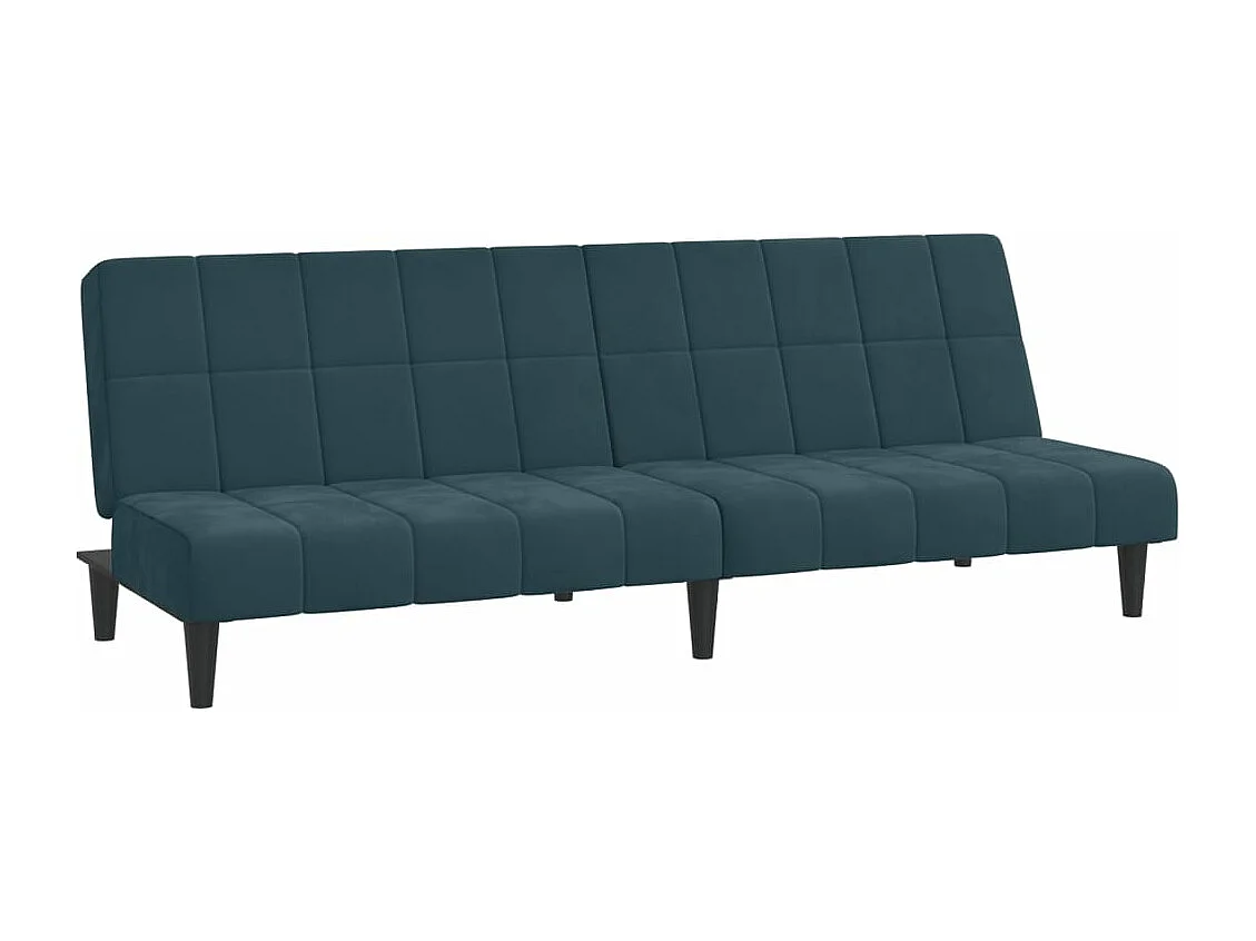 Sofá cama de 2 plazas terciopelo azul