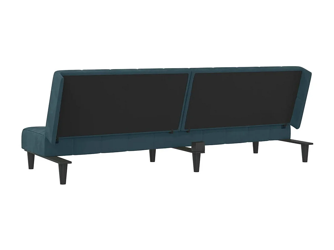 Sofá cama de 2 plazas terciopelo azul