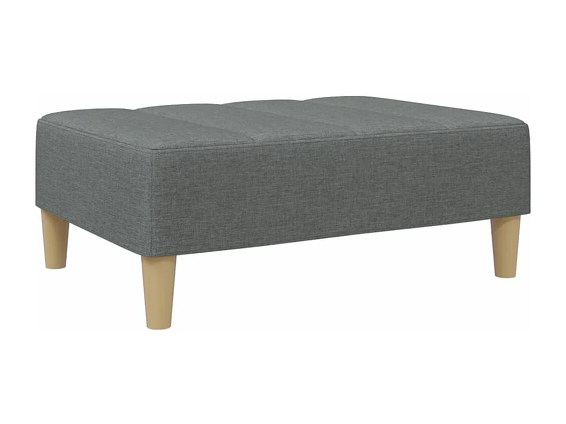 Sofá-cama de 2 lugares c/ apoio de pés tecido cinzento-escuro