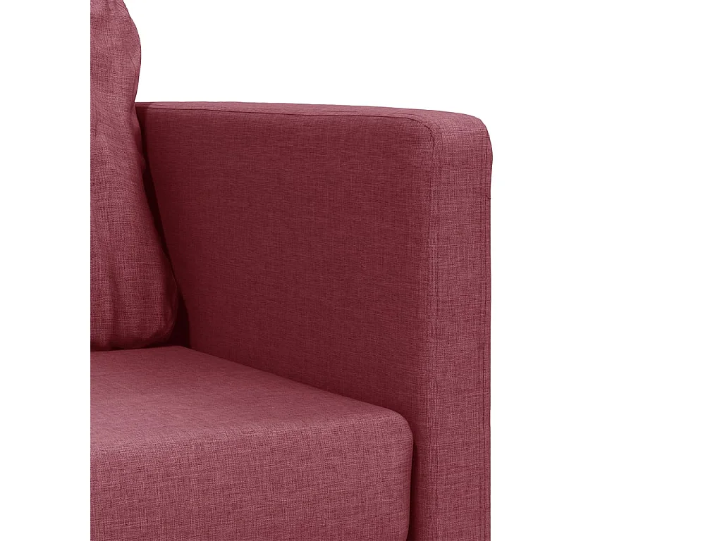 Divano Letto da Terra 2 in 1 Rosso Vino 112x174x55cm Tessuto