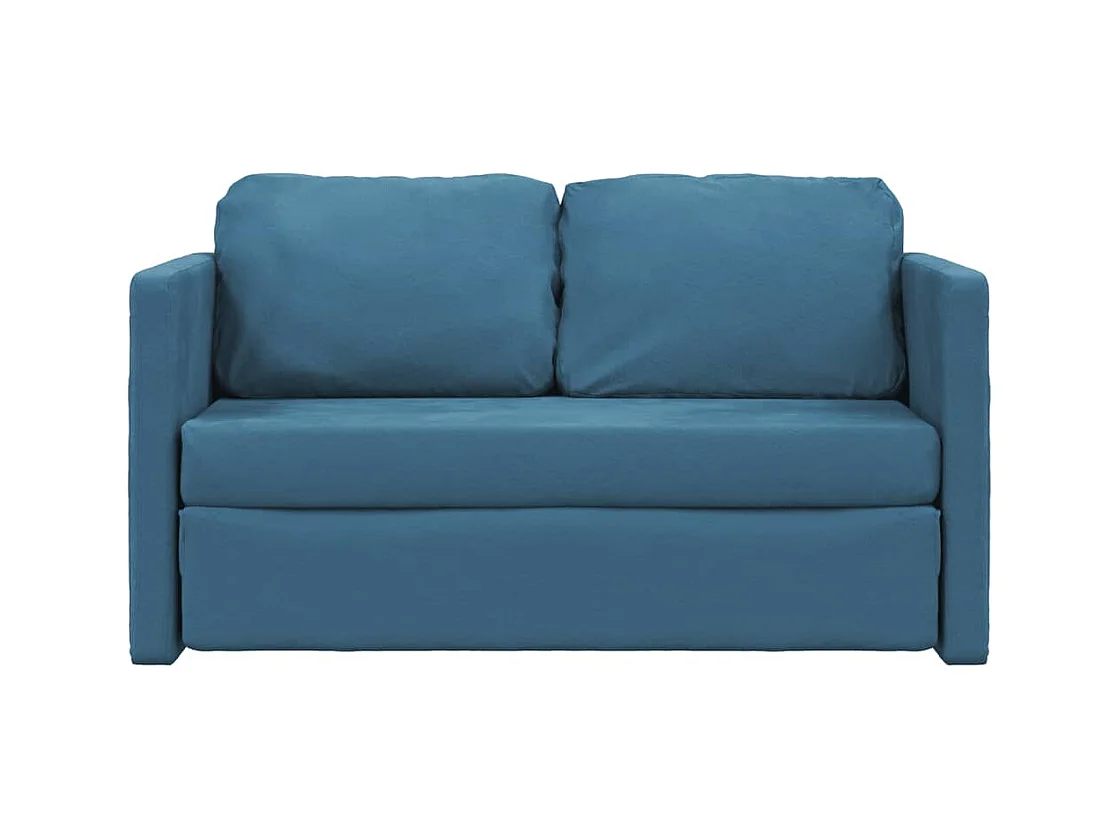 Canapé-lit 2 en 1 bleu 122x204x55 cm velours