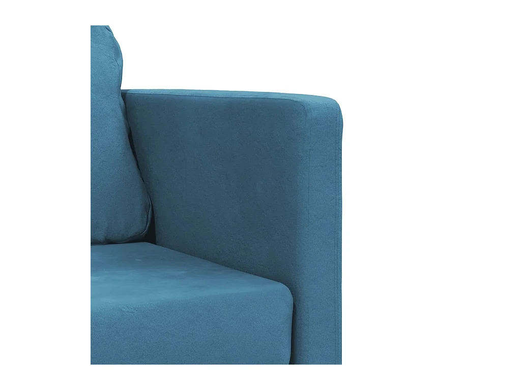 Canapé-lit 2 en 1 bleu 122x204x55 cm velours