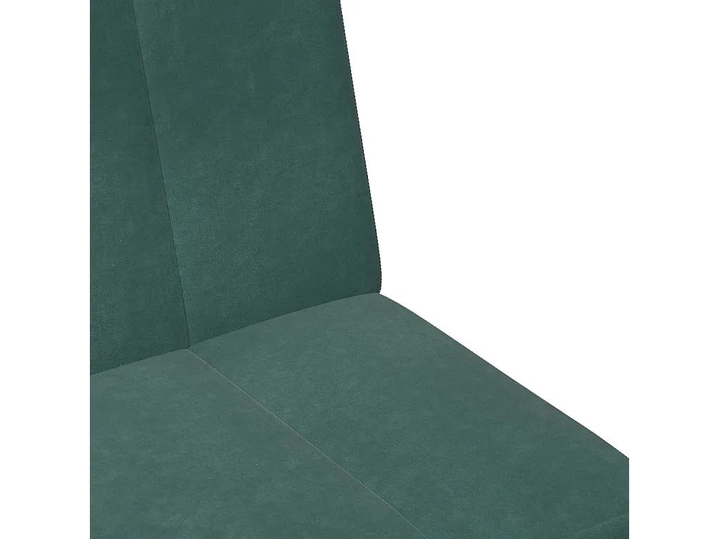 Schlafsofa 2-Sitzer mit Fußhocker Dunkelgrün Samt