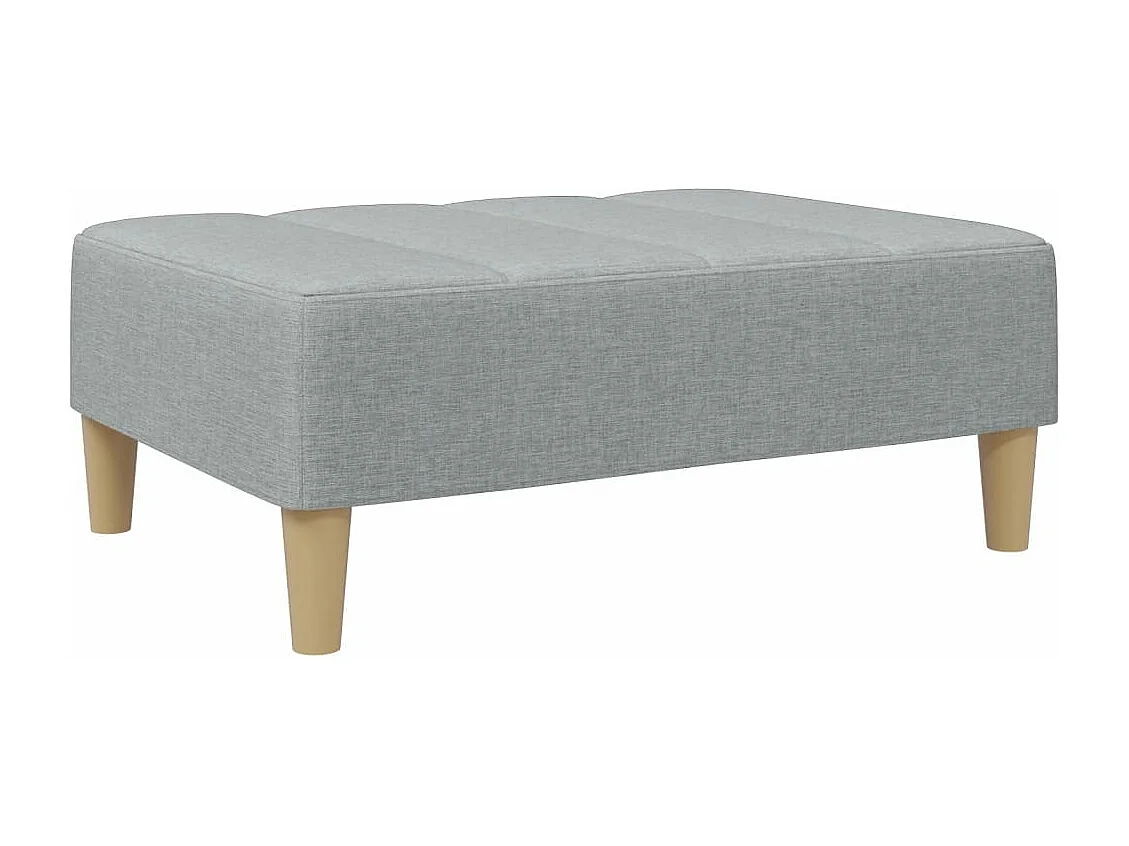 Sofá-cama de 2 lugares c/ apoio de pés tecido cinzento-claro