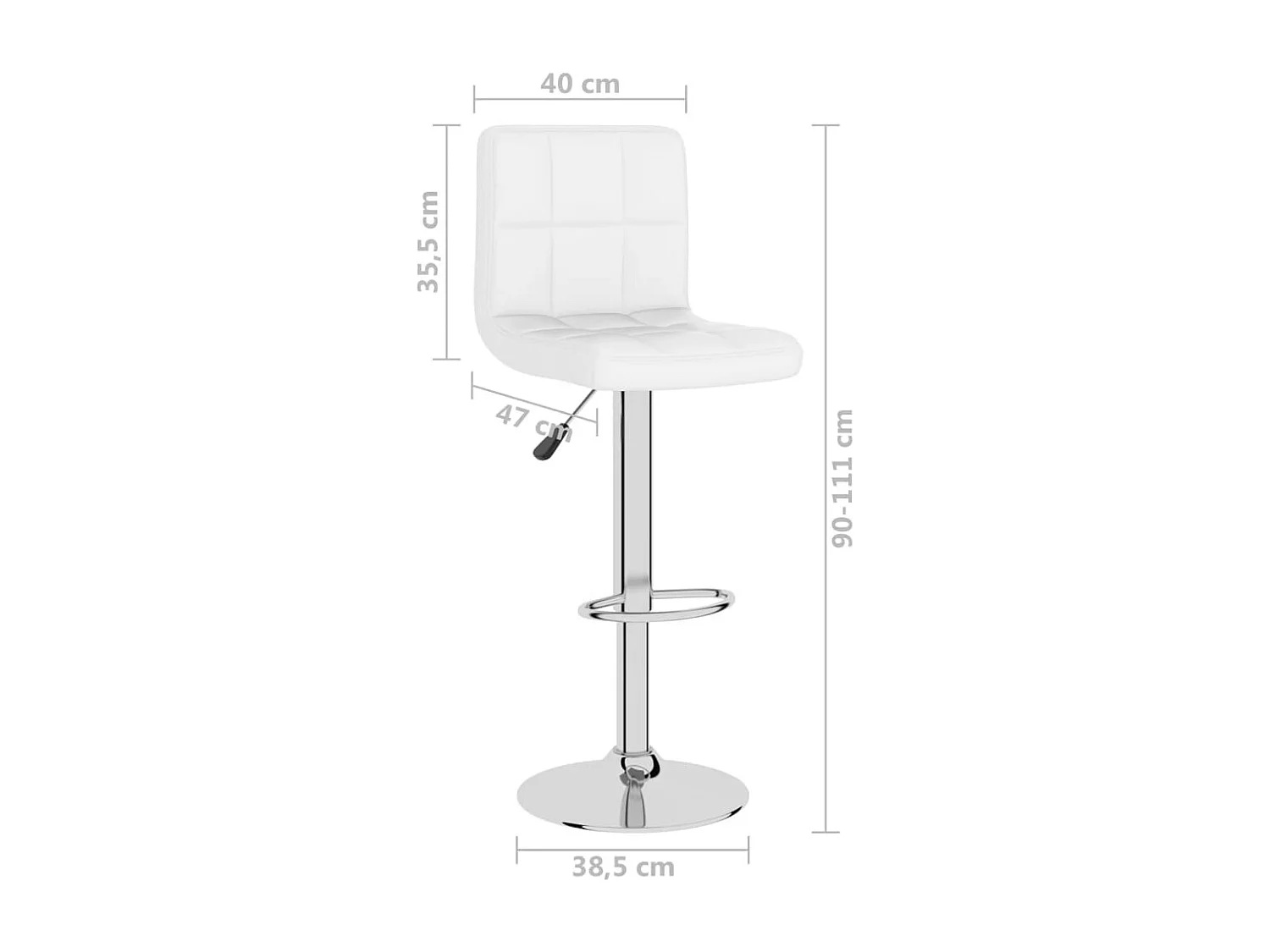 Tabouret de bar Blanc Similicuir