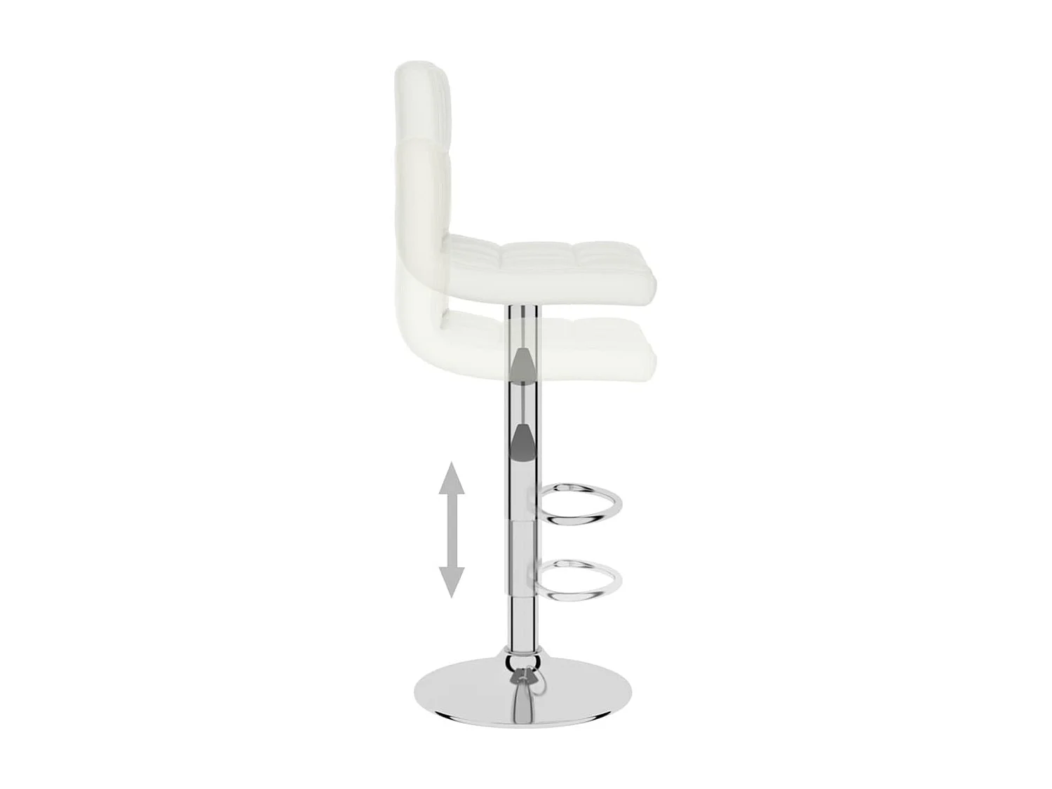 Tabouret de bar Blanc Similicuir