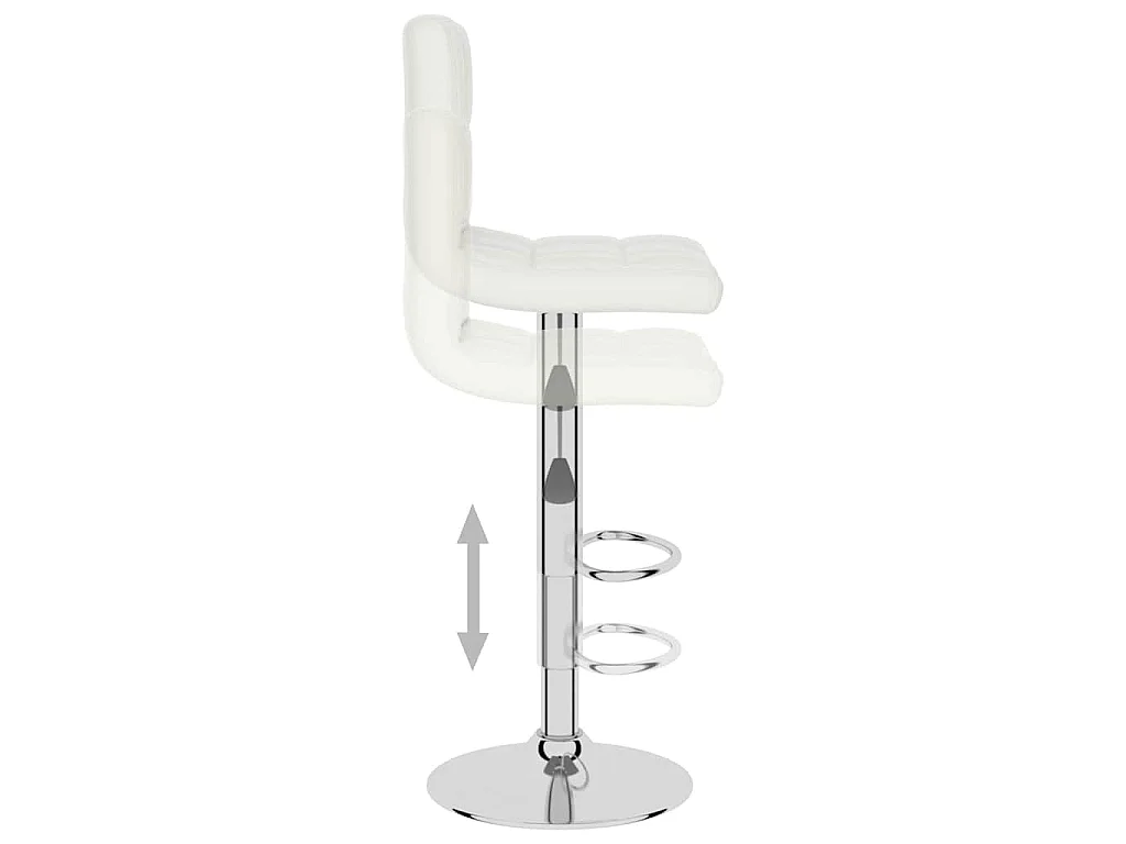 Taburete de cocina cuero sintético blanco
