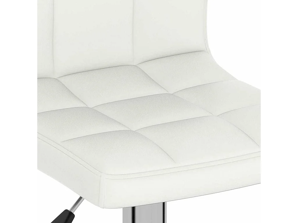 Taburete de cocina cuero sintético blanco