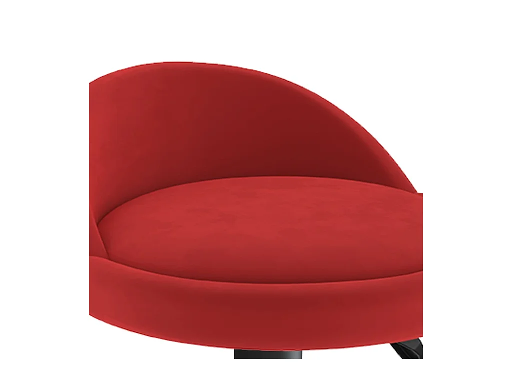 Tabourets de bar lot de 2 rouge bordeaux velours