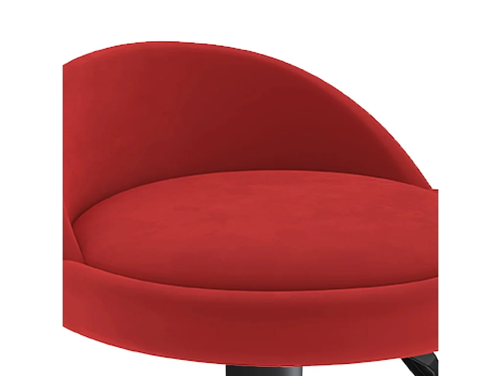 Tabourets de bar lot de 2 rouge bordeaux velours
