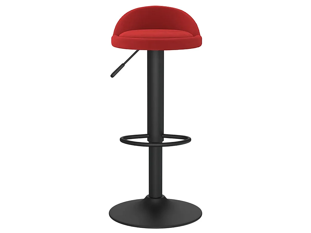 Tabourets de bar lot de 2 rouge bordeaux velours