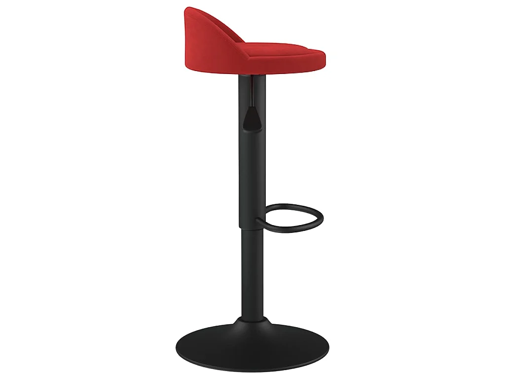 Tabourets de bar lot de 2 rouge bordeaux velours
