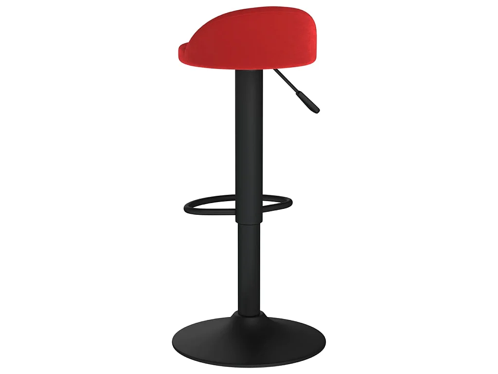Tabourets de bar lot de 2 rouge bordeaux velours